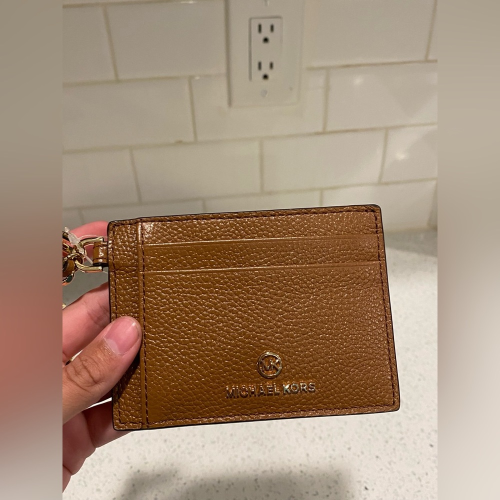 NWT Michael Kors Chain Card Wallet